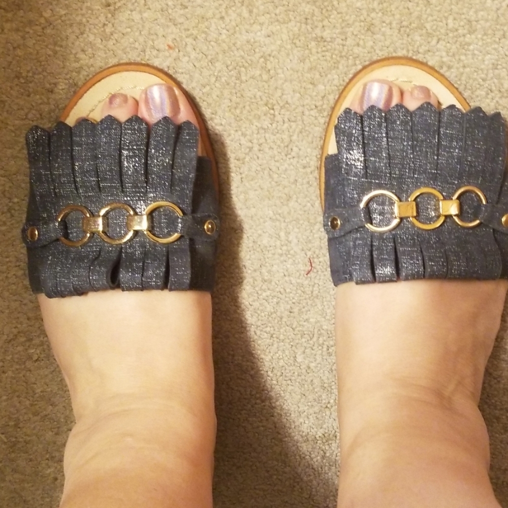 Kate Spade denim slides 8.5